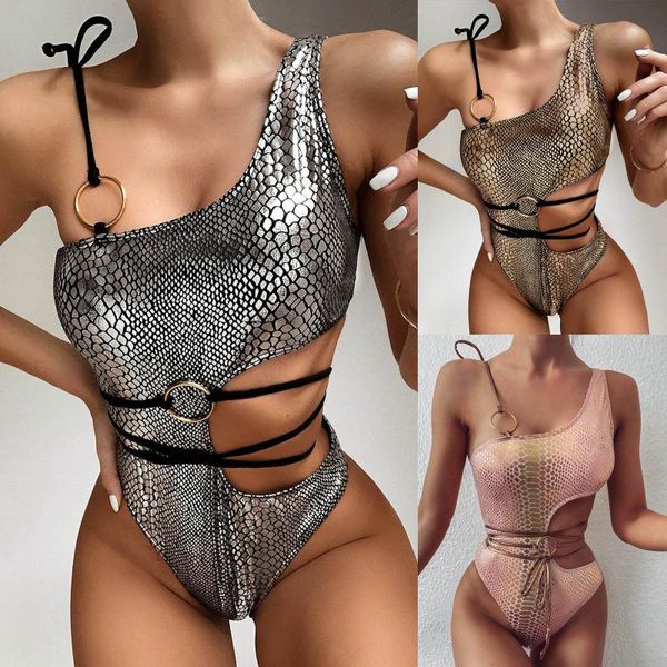 women's swimwear women 2021 one piece bikini hollow out push-up camisole padded swimsuit snake print halter bathing beach monokini, White;black
women's swimwear women 2021 one piece bikini hollow out push-up camisole padded swimsuit snake print halter bathing beach monokini, White;black