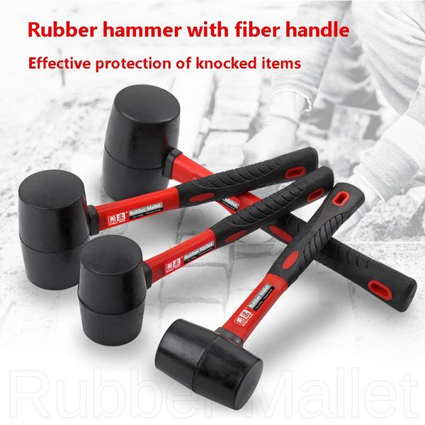 hand tools black rubber hammer with non-slip fiber handle solid elastic head 24oz ceramic tile floor installation tool
hand tools black rubber hammer with non-slip fiber handle solid elastic head 24oz ceramic tile floor installation tool