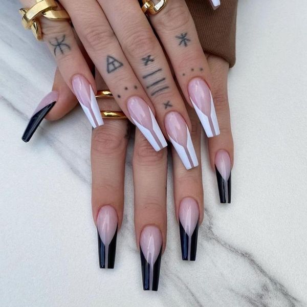 false nails 24pcs coffin press on ballerina full cover nail tips manicure tool diy art accessories acrylic, Red;gold
false nails 24pcs coffin press on ballerina full cover nail tips manicure tool diy art accessories acrylic, Red;gold
