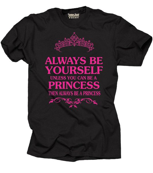 princess t-shirt funny princess tee shirt, White;black 
princess t-shirt funny princess tee shirt, White;black