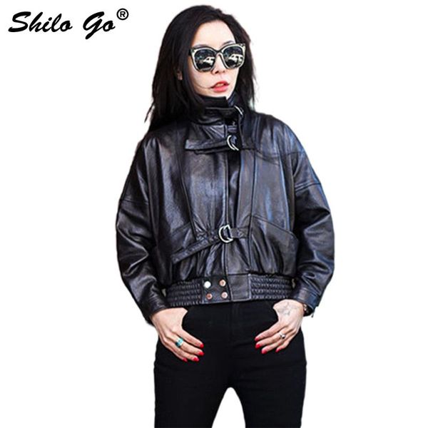 women's jackets shilo go leather jacket womens spring fashion sheepskin genuine coat stand collar puff sleeve concise loose motorcycle, Black;brown
women's jackets shilo go leather jacket womens spring fashion sheepskin genuine coat stand collar puff sleeve concise loose motorcycle, Black;brown