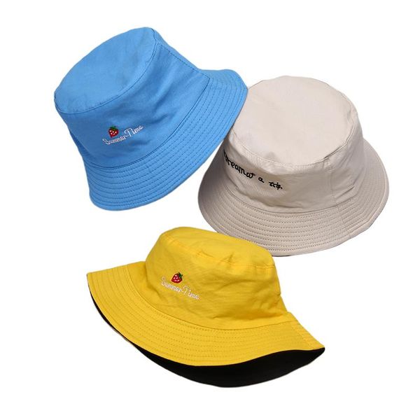 wide brim hats 2021 double sided wear straberry embroidery panama bucket hat men women summer cap hip hop fisherman designer, Blue;gray
wide brim hats 2021 double sided wear straberry embroidery panama bucket hat men women summer cap hip hop fisherman designer, Blue;gray