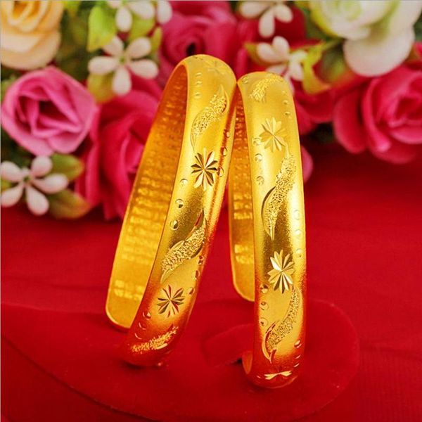 bangle thicken 24k gold bracelet cuff bangles for women bride wedding jewelry gifts, Black
bangle thicken 24k gold bracelet cuff bangles for women bride wedding jewelry gifts, Black