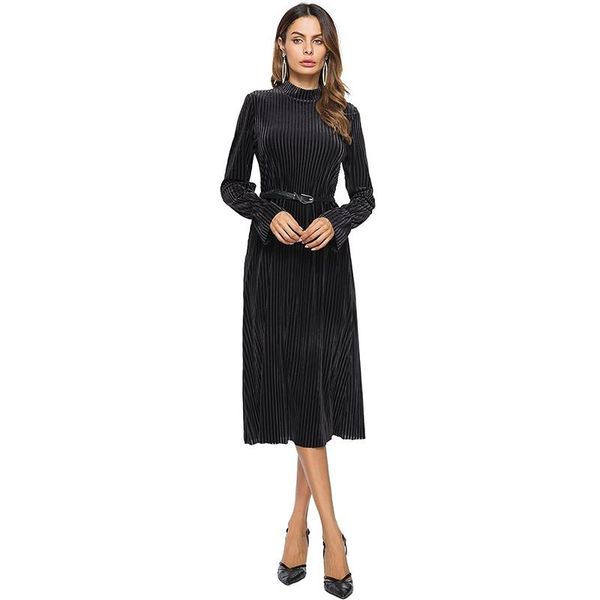 casual dresses women velvet dress warm stripe long sleeve fashion standing collar three quarter solid party 692, Black;gray
casual dresses women velvet dress warm stripe long sleeve fashion standing collar three quarter solid party 692, Black;gray