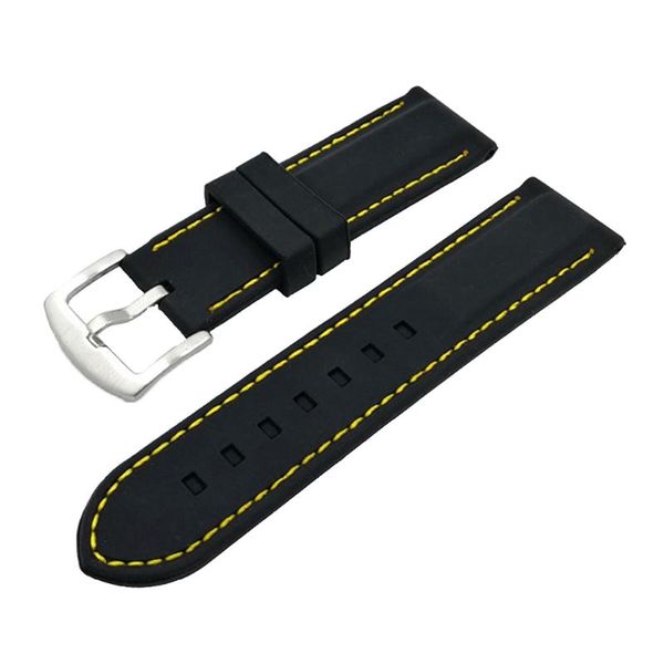 watch bands 20/22/24/26mm durable black sport rubber band silicone strap - + yellow, 20mm, Black;brown
watch bands 20/22/24/26mm durable black sport rubber band silicone strap - + yellow, 20mm, Black;brown