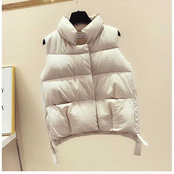 women's korean style all-match sleeveless keep warm vest stand collar female sweet thick winter covered buttons 210601, Black;white
women's korean style all-match sleeveless keep warm vest stand collar female sweet thick winter covered buttons 210601, Black;white