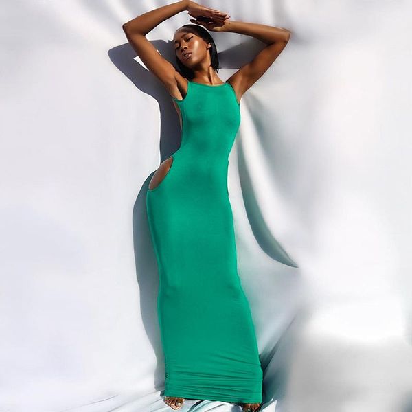 casual dresses thorn tree female dress 2021 women summer solid color sleeveless backless spaghetti strap hollow out long maxi green, Black;gray
casual dresses thorn tree female dress 2021 women summer solid color sleeveless backless spaghetti strap hollow out long maxi green, Black;gray