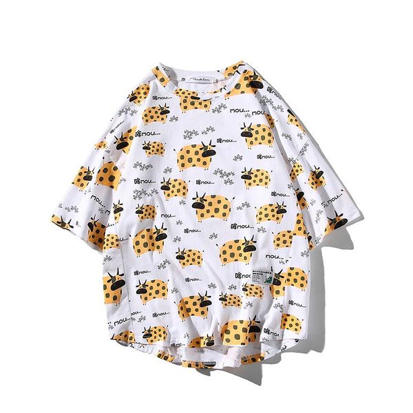 summer cartoon cow t-shirt men casual loose short sleeve t shirts man tees male tshirt men's t-shirts, White;black
summer cartoon cow t-shirt men casual loose short sleeve t shirts man tees male tshirt men's t-shirts, White;black