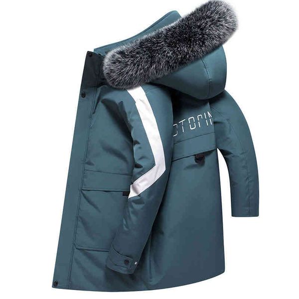 2021 new fashion winter hooded fur collar thicken warm white duck down coat men overcoat long puffer et, Black;white
2021 new fashion winter hooded fur collar thicken warm white duck down coat men overcoat long puffer et, Black;white