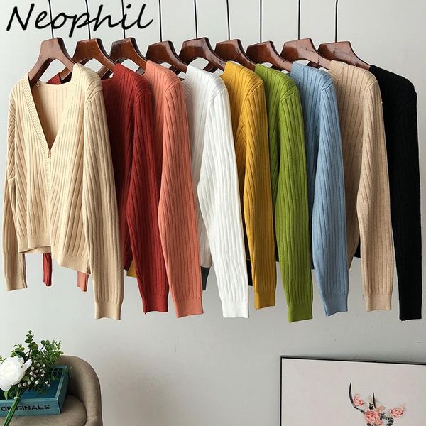 women's knits & tees neophil women short cardigan knitted sweater autumn long sleeve v neck single breasted jumper casual pull femme co, White
women's knits & tees neophil women short cardigan knitted sweater autumn long sleeve v neck single breasted jumper casual pull femme co, White