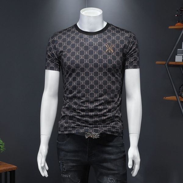 fashion t shirts 2021 summer men's short sleeve printed embroidery round neck mercerized cotton youth versatile half pop, White;black
fashion t shirts 2021 summer men's short sleeve printed embroidery round neck mercerized cotton youth versatile half pop, White;black