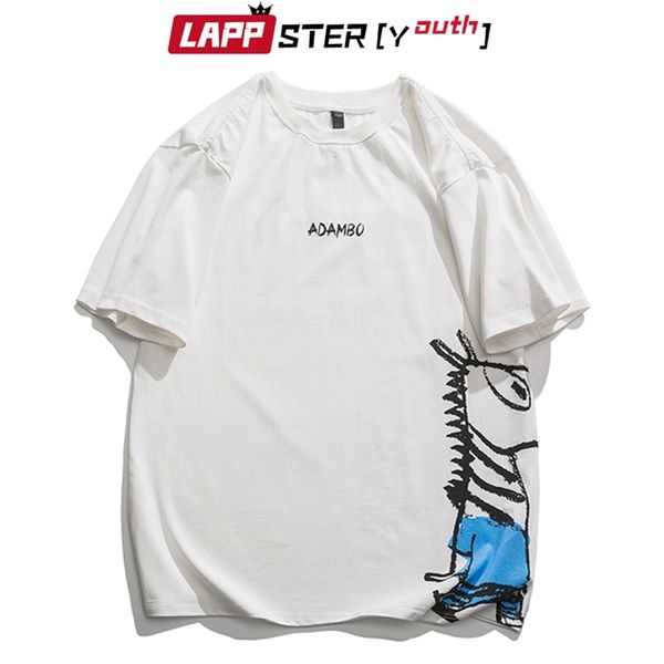 men harajuku hand-painted graphic shirts summer mens japanese vintage kawaii shirt male streetwear ees 210420, White;black
men harajuku hand-painted graphic shirts summer mens japanese vintage kawaii shirt male streetwear ees 210420, White;black