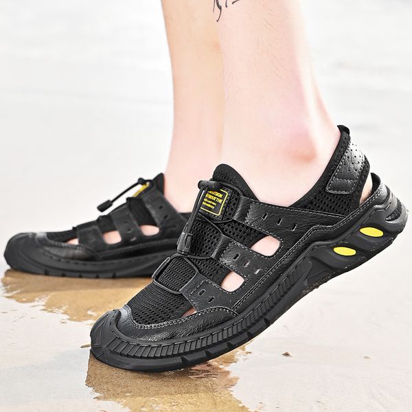summer mesh men sandals breathable men beach shoes designer men hiking sandals comfortable slippers flip-flops plus size 38-46, Black
summer mesh men sandals breathable men beach shoes designer men hiking sandals comfortable slippers flip-flops plus size 38-46, Black