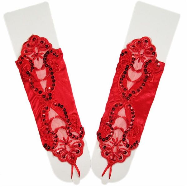 bridal gloves hongfuyu multi-color women evening opera satin fingerless gathered lace sequins party wedding accessories, White
bridal gloves hongfuyu multi-color women evening opera satin fingerless gathered lace sequins party wedding accessories, White