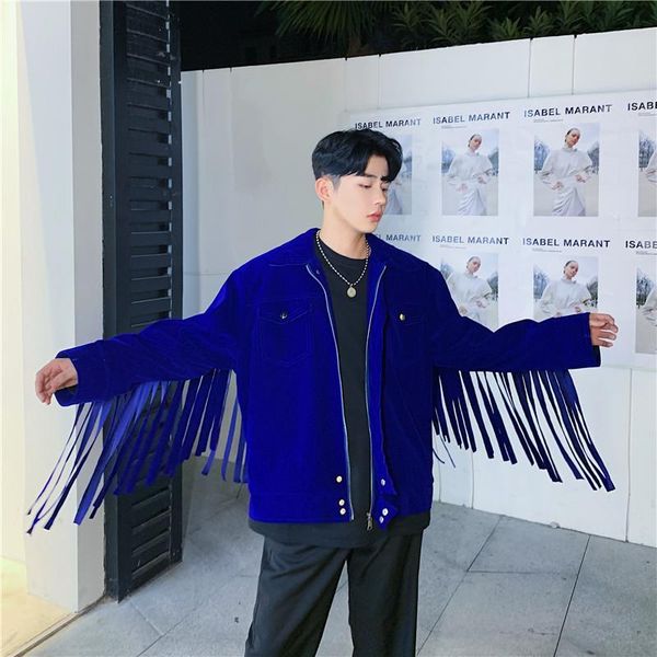 men's jackets male vintage streetwear hip hop coat stage show clothing men women autumn winter loose casual tassel velvet jacket outerw, Black;brown
men's jackets male vintage streetwear hip hop coat stage show clothing men women autumn winter loose casual tassel velvet jacket outerw, Black;brown