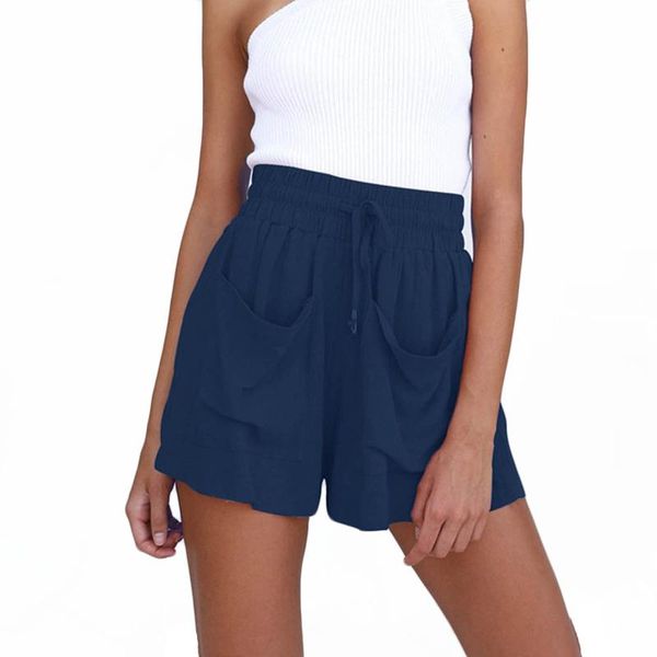 women's shorts summer relaxed solid color tie elastic pocket casual pants workout stretch fitness, White;black
women's shorts summer relaxed solid color tie elastic pocket casual pants workout stretch fitness, White;black