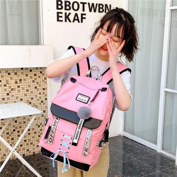 school bags large capacity girl schoolbag 2021 waterproof backpack for middle students fashion ribbon travel backpacks canvas
school bags large capacity girl schoolbag 2021 waterproof backpack for middle students fashion ribbon travel backpacks canvas