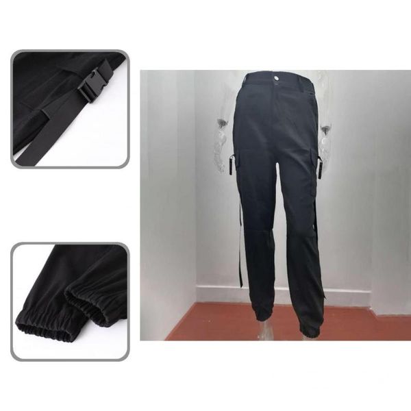 women's pants & capris all match great casual lady trousers multi pockets cargo solid color for stage show, Black;white
women's pants & capris all match great casual lady trousers multi pockets cargo solid color for stage show, Black;white