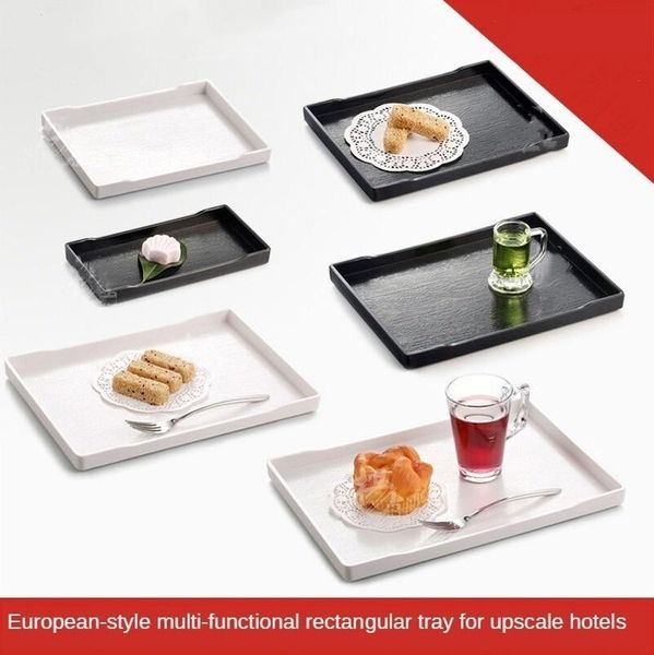 kitchen storage & organization plastic tray european rectangle black white melamine imitation porcelain glossy wood grain plate home supplie
kitchen storage & organization plastic tray european rectangle black white melamine imitation porcelain glossy wood grain plate home supplie