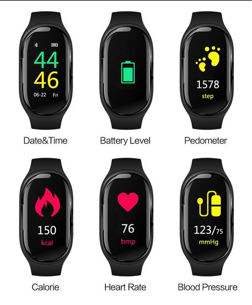 smart wristbands bracelet m1 headset two-in-one sports color screen wearable pro binaural m7 watch m3
smart wristbands bracelet m1 headset two-in-one sports color screen wearable pro binaural m7 watch m3