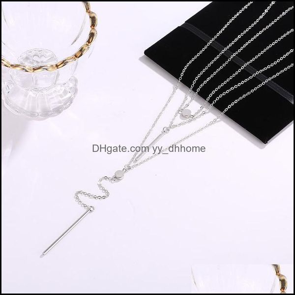 pendant & jewelrypendant necklaces 3 layers exquisite long thin bars metallic pendants slim chains elegant golden sier plated for women drop, Silver
pendant & jewelrypendant necklaces 3 layers exquisite long thin bars metallic pendants slim chains elegant golden sier plated for women drop, Silver