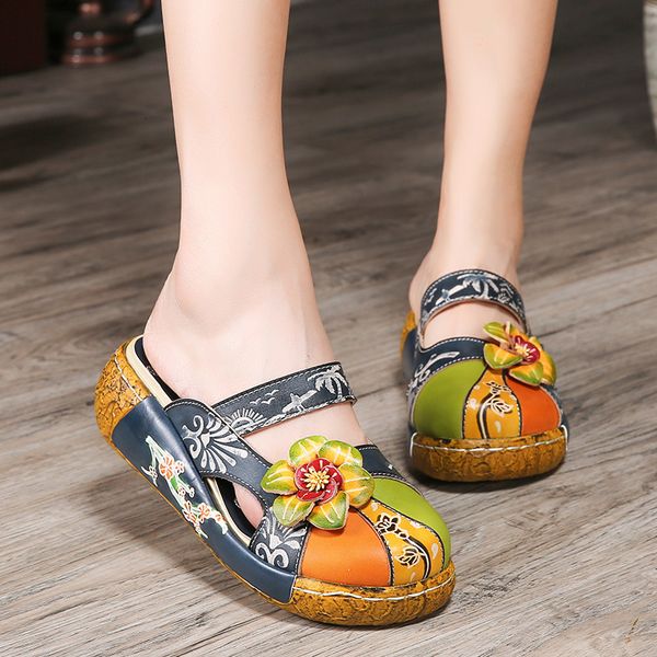 slippers shoes flat summer platform slipper genuine leather handmade flower cover toes comfotable women s f2kd, Black
slippers shoes flat summer platform slipper genuine leather handmade flower cover toes comfotable women s f2kd, Black