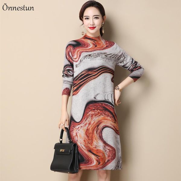 long sweater dress women fashion sleeve pullovers print pull femme jumper plus size casual women's sweaters, White;black
long sweater dress women fashion sleeve pullovers print pull femme jumper plus size casual women's sweaters, White;black
