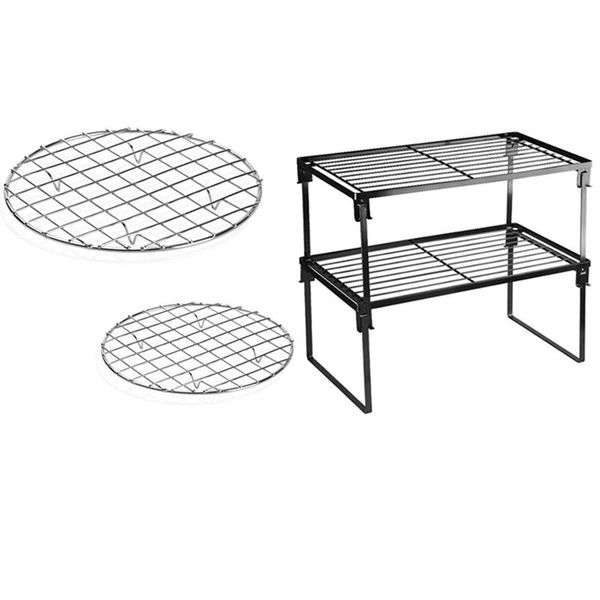 kitchen storage & organization 2 pack stackable shelf rack round cooling racks 304 stainless steel (10½ inches and 8½ inches)
kitchen storage & organization 2 pack stackable shelf rack round cooling racks 304 stainless steel (10½ inches and 8½ inches)