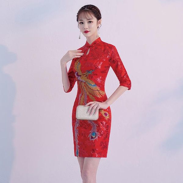 red summer long cheongsam chinese style dress womans mesh sequined qipao slim party dresses lady button vestido size s-4xl ethnic cloth
red summer long cheongsam chinese style dress womans mesh sequined qipao slim party dresses lady button vestido size s-4xl ethnic cloth