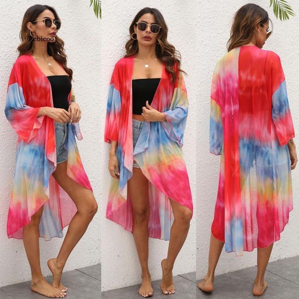 women's swimwear 2021 bikini cover up multicolor mesh beach wear women robe de plage kimono mujer plus size, White;black
women's swimwear 2021 bikini cover up multicolor mesh beach wear women robe de plage kimono mujer plus size, White;black