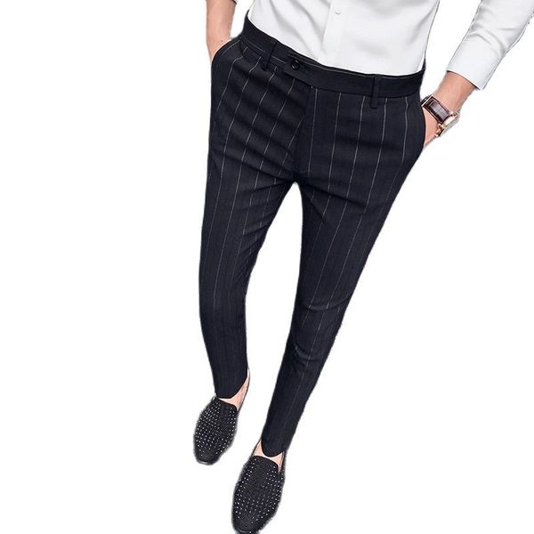 men's pants men stripe formal dress spring autumn suit cotton mens slim casual trousers for business wedding plus size 28-36 tpu0, Black
men's pants men stripe formal dress spring autumn suit cotton mens slim casual trousers for business wedding plus size 28-36 tpu0, Black