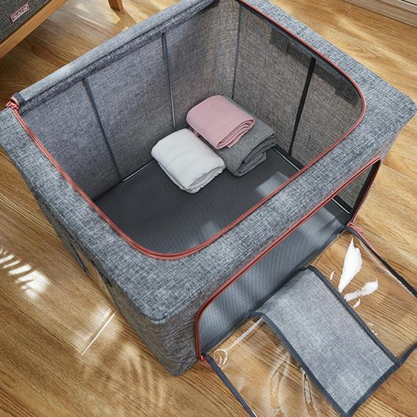 clothing & wardrobe storage large capacity fabric steel frame box household clothes quilt bag children's toy foldable 3 colors
clothing & wardrobe storage large capacity fabric steel frame box household clothes quilt bag children's toy foldable 3 colors