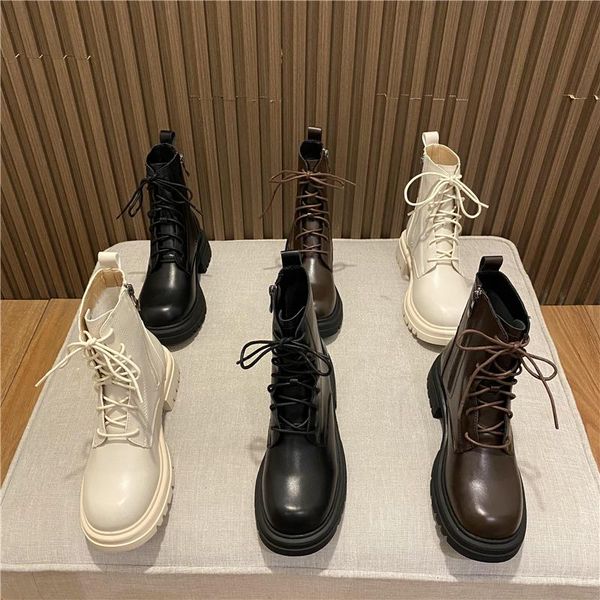 boots fonberry side zip lace up cross-tied women solid round toe med chunky heel platform motorcycle shoes, Black
boots fonberry side zip lace up cross-tied women solid round toe med chunky heel platform motorcycle shoes, Black