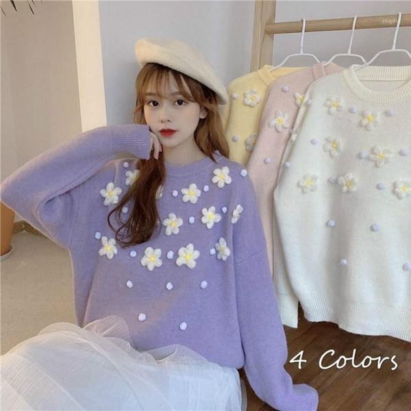 three-dimensional flower sweater for women 2021 autumn winter knit shirt female solid color sweaters y290 women's, White;black
three-dimensional flower sweater for women 2021 autumn winter knit shirt female solid color sweaters y290 women's, White;black