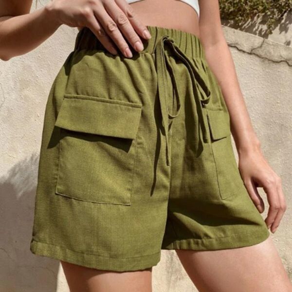 women's shorts summer solid color cotton and linen drawstring loose wide-leg fashion casual harajuku, White;black
women's shorts summer solid color cotton and linen drawstring loose wide-leg fashion casual harajuku, White;black