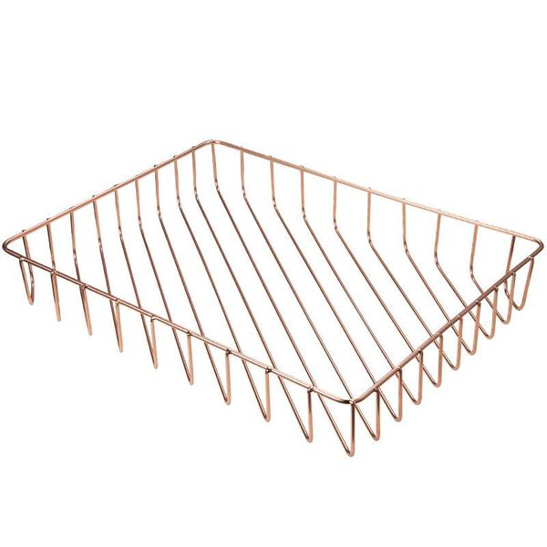 storage baskets rose gold desk tray, wire letter file tray finisher