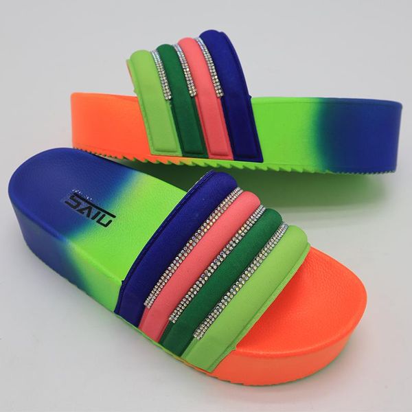 slippers 2021 women summer home rainbow color platform wedges heel peep toe fashion casual beach ladies shoes zapatos de mujer, Black
slippers 2021 women summer home rainbow color platform wedges heel peep toe fashion casual beach ladies shoes zapatos de mujer, Black