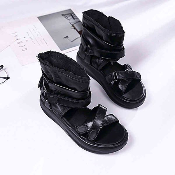 sandals fashion women's sandal thick leather cross toe muffins. roman sports leisure show slim and tall help summer boots stay cu3, Black
sandals fashion women's sandal thick leather cross toe muffins. roman sports leisure show slim and tall help summer boots stay cu3, Black