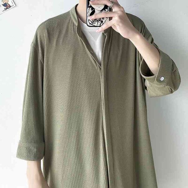 men's casual shirts thin solid color knitted korean fashion loose business harajuku social society long-sleeved w8sg, White;black
men's casual shirts thin solid color knitted korean fashion loose business harajuku social society long-sleeved w8sg, White;black