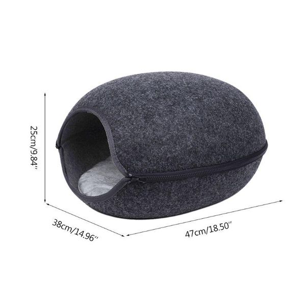 felt cat bed cave kitten house with cushion zipper design funny breathable fish mouth nest beds & furniture
felt cat bed cave kitten house with cushion zipper design funny breathable fish mouth nest beds & furniture