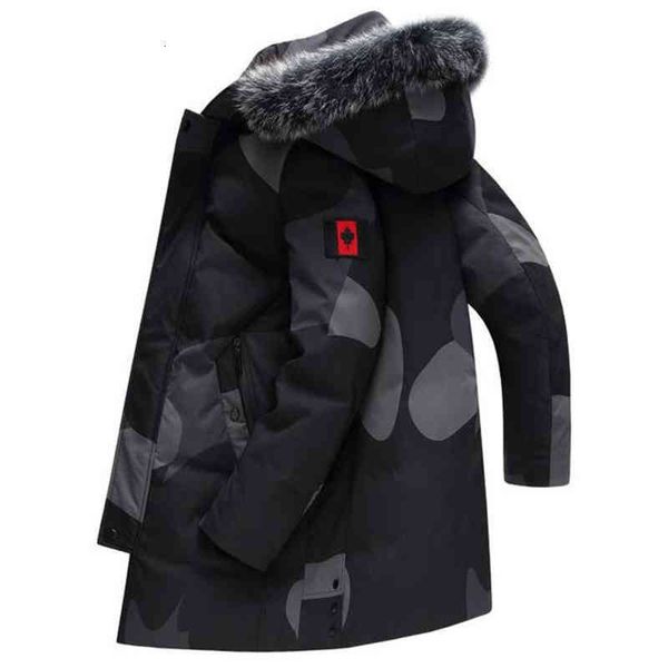 men's down & parkas brand winter 90% white duck jacket men medium long real fur collar hooded coat male camo canada kk, Black
men's down & parkas brand winter 90% white duck jacket men medium long real fur collar hooded coat male camo canada kk, Black