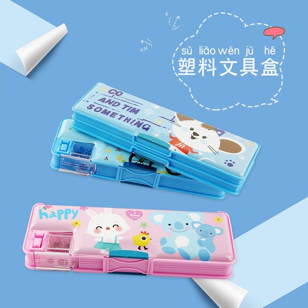 pencil multifunctional children's box cartoon cute wind belt sharpener stationery box double open plastic storage box for primary
pencil multifunctional children's box cartoon cute wind belt sharpener stationery box double open plastic storage box for primary