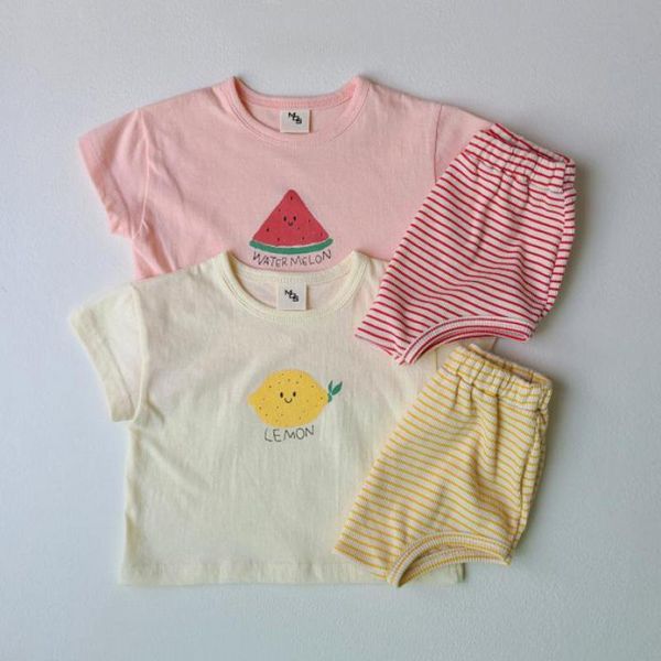 clothing sets 2021 cute lemon print girls clothes set cotton kids tracksuit children boys short sleeve t shirt striped shorts outfits suit, White
clothing sets 2021 cute lemon print girls clothes set cotton kids tracksuit children boys short sleeve t shirt striped shorts outfits suit, White