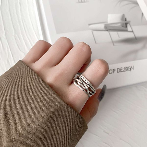 svuiii personalized women's sterling silver fashion simple cold wind index finger ring adjustable male opening, Black
svuiii personalized women's sterling silver fashion simple cold wind index finger ring adjustable male opening, Black