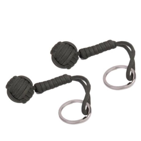 keychains 2pcs stainless steel ball pendant parachute cord keychain key ring (black), Silver
keychains 2pcs stainless steel ball pendant parachute cord keychain key ring (black), Silver