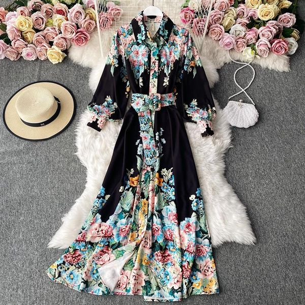casual dresses bohemian floral print long dress for women luxury black boho with sashes fashion vestidos autumn winter, Black;gray
casual dresses bohemian floral print long dress for women luxury black boho with sashes fashion vestidos autumn winter, Black;gray