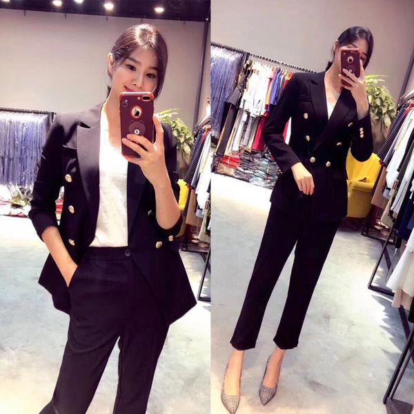 women's suits & blazers pants elegant woman winter fashion street-style slim-fit temperament jacket suit business set two-piece, White;black
women's suits & blazers pants elegant woman winter fashion street-style slim-fit temperament jacket suit business set two-piece, White;black