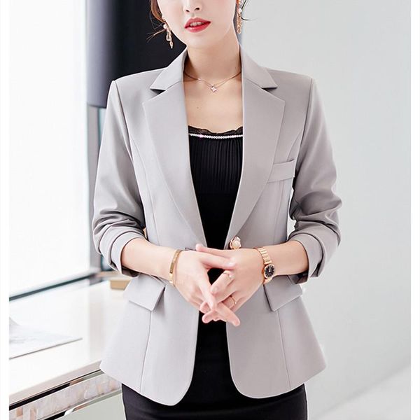 women's suits & blazers spring autumn slim fit women formal jackets work office ladies lapel solid coat grey black fashion chaqueta fem, White;black
women's suits & blazers spring autumn slim fit women formal jackets work office ladies lapel solid coat grey black fashion chaqueta fem, White;black