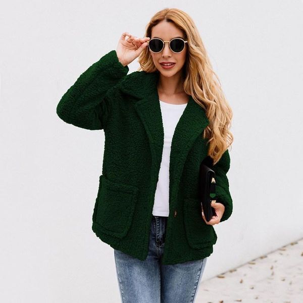 women's wool & blends faux fur coat women 2021 autumn winter thick warm soft jacket button lapel casual pocket long sleeve cashmere y, Black
women's wool & blends faux fur coat women 2021 autumn winter thick warm soft jacket button lapel casual pocket long sleeve cashmere y, Black