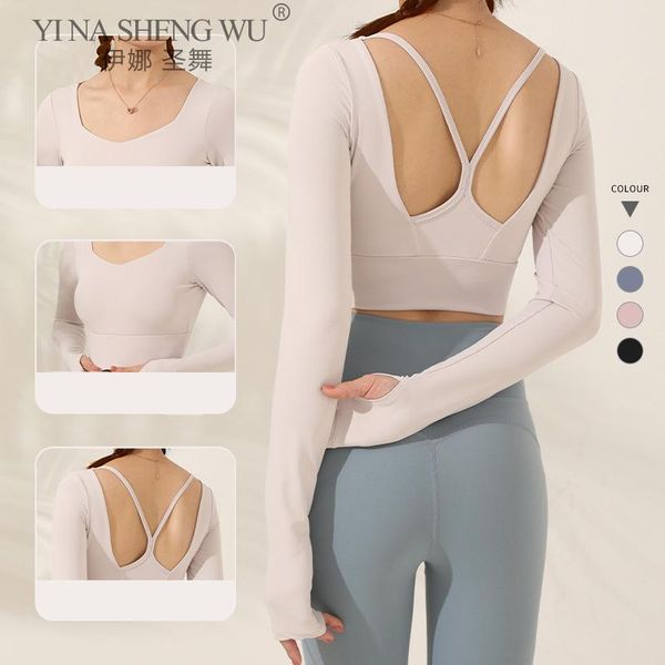 beautiful back sports yoga long sleeve women's training with chest pads short slim gym running fitness sportswear outfit
beautiful back sports yoga long sleeve women's training with chest pads short slim gym running fitness sportswear outfit